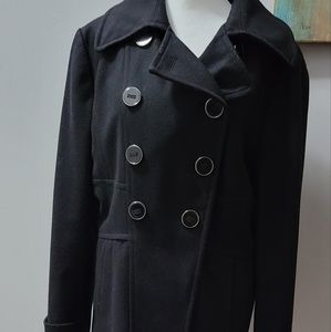 Calvin Klein women's black pea coat size 14